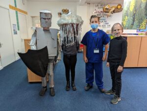 Children and staff at Horsmonden are seen dressed up in 'innovative' costumes to mark the end of Innovation Week.